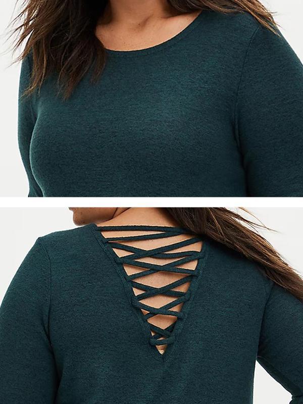 Hollow Out Back Irregular T-shirt