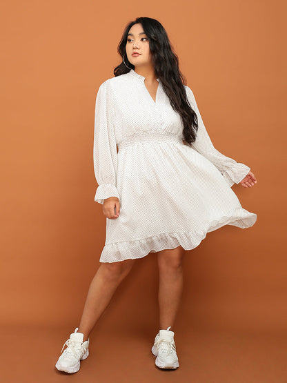 Polka Dot Smocking Dress