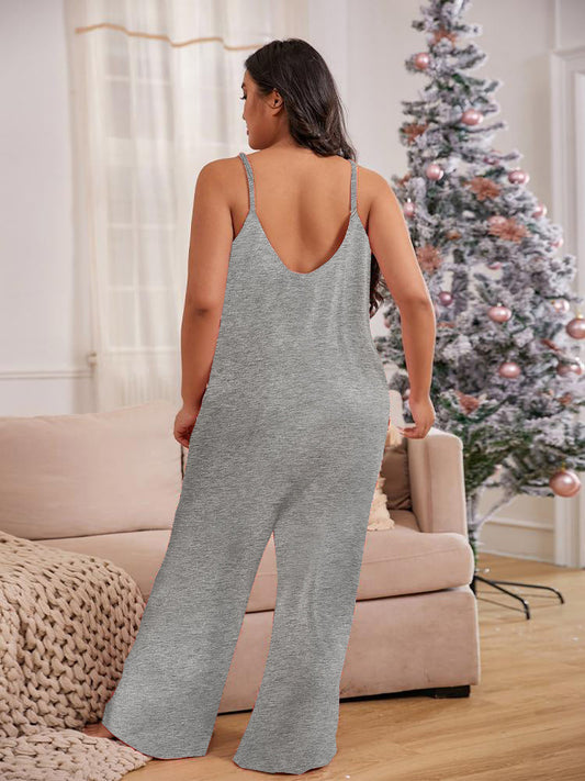 Solid Color Cami Lounge Jumpsuit