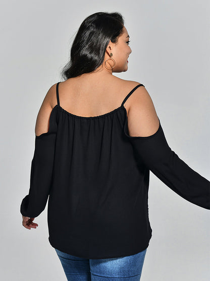 Hollow Out Sexy Sling Irregular Hem Top