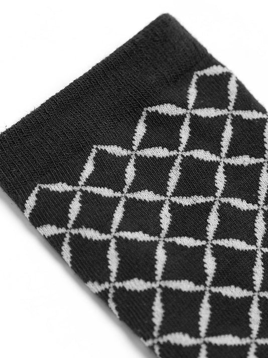 Argyle Pattern Crew Socks