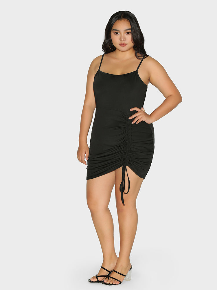 Ruched Knotted Dress