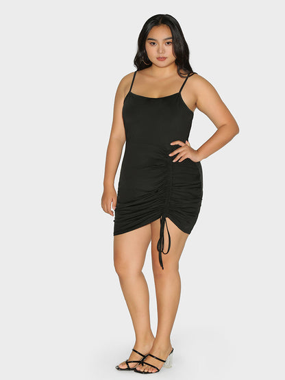 Ruched Knotted Dress