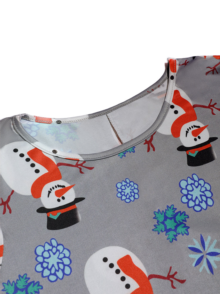 Christmas Pattern A Line Lounge Dress