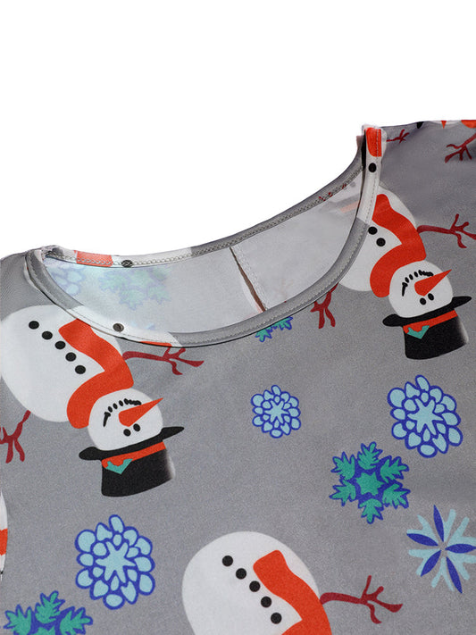 Christmas Pattern A Line Lounge Dress