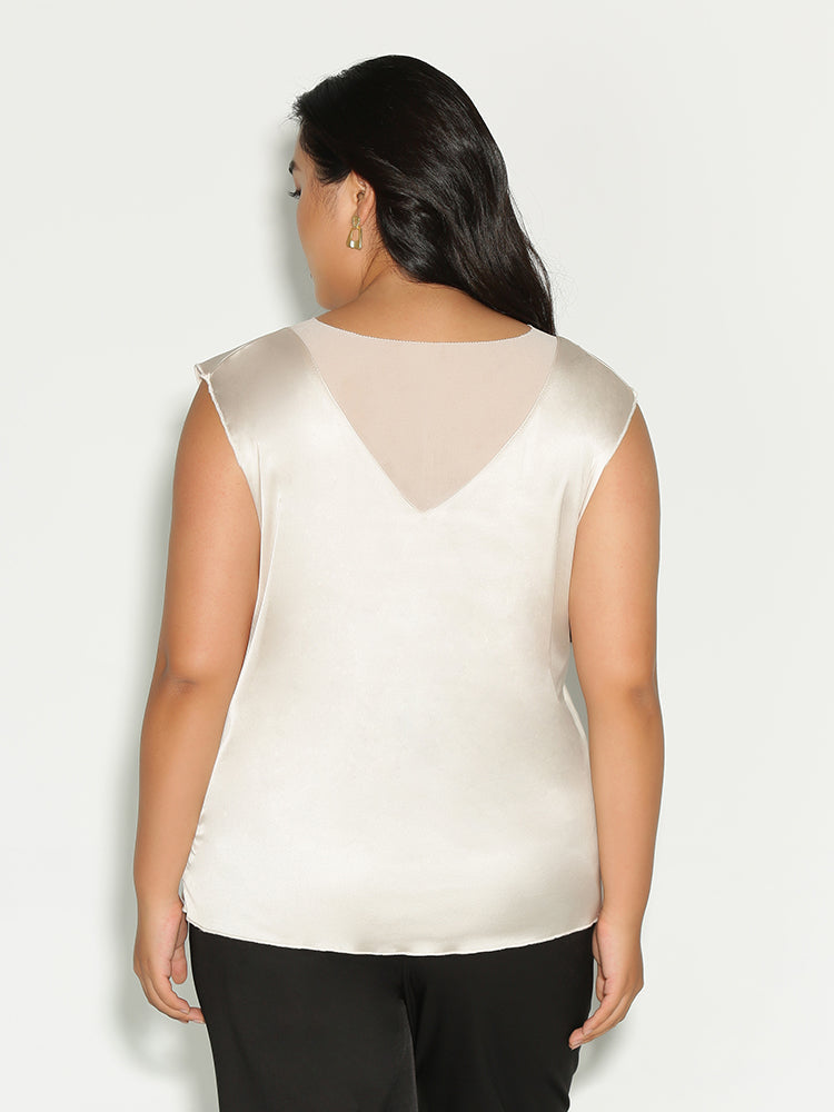 Satin Sleeveless Tank Top