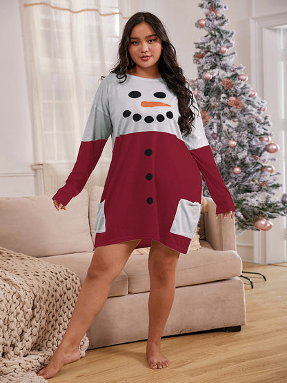 Color Block Graphic Print Casual Dress