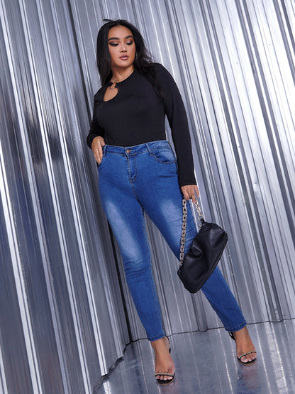 Circle Cut Out Long Sleeve T-shirt