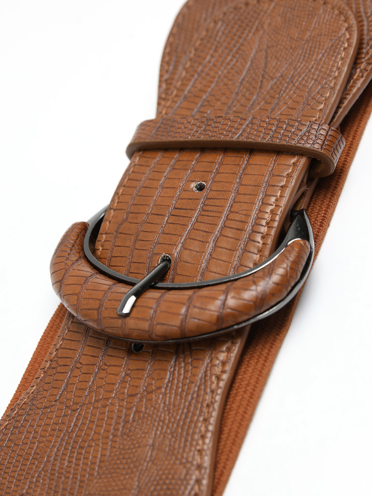 Geo Buckle Elastic Belt
