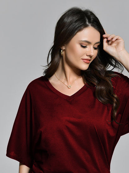 V-Neck Dolman Sleeve T-Shirt