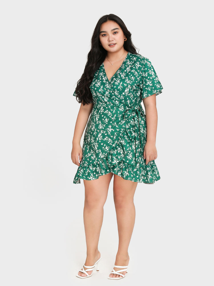 Ditsy Irregular Hem Dress