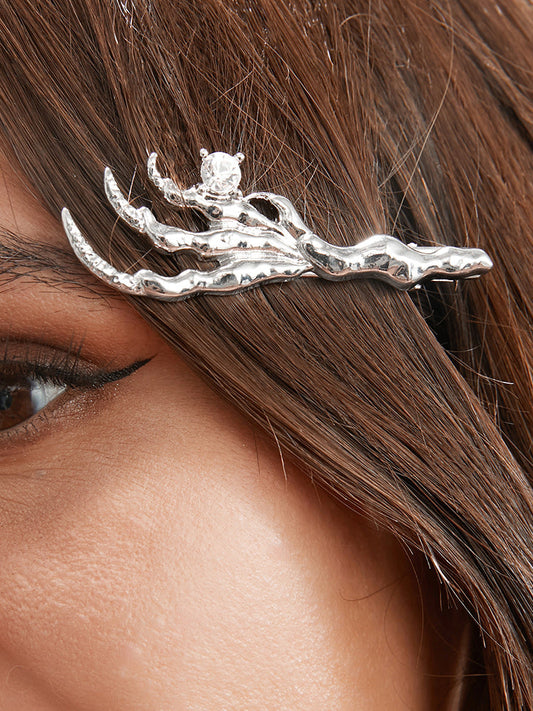 1pc Halloween Skeleton Hand Hair Clip