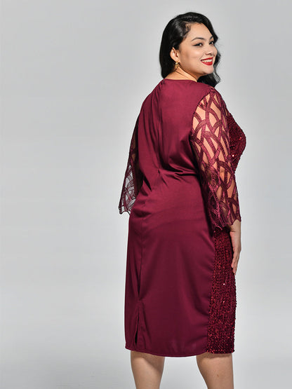 Sequins Patchwork Dress