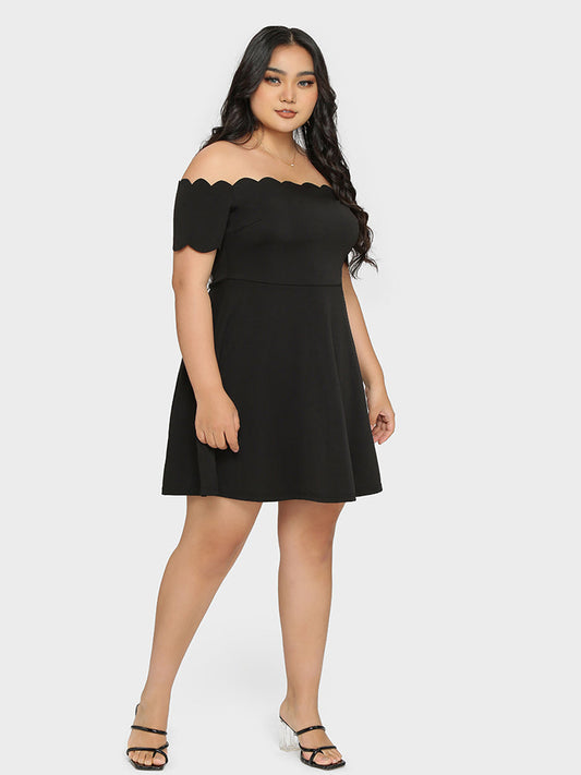 Off Shoulder Trim Dress