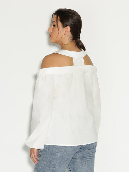 Cold Shoulder Solid Top