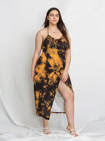 Stained Split Hem Dress