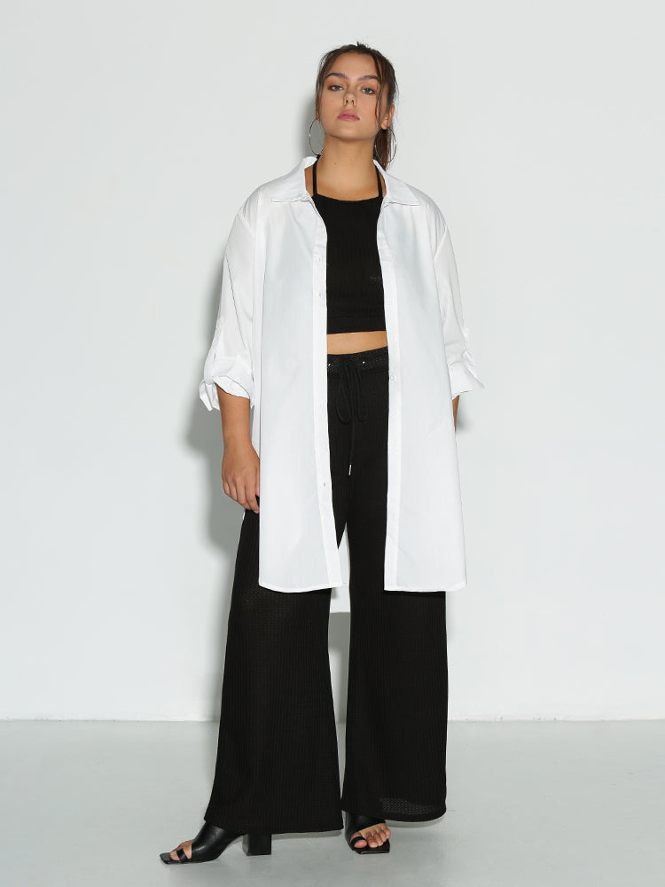 Irregular Hem Shirt Dress