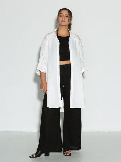 Irregular Hem Shirt Dress