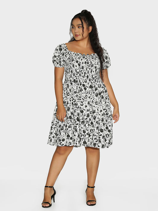 Ditsy Floral Tirred Dress