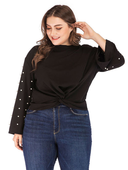 Pearl Sleeve Twist T-shirt