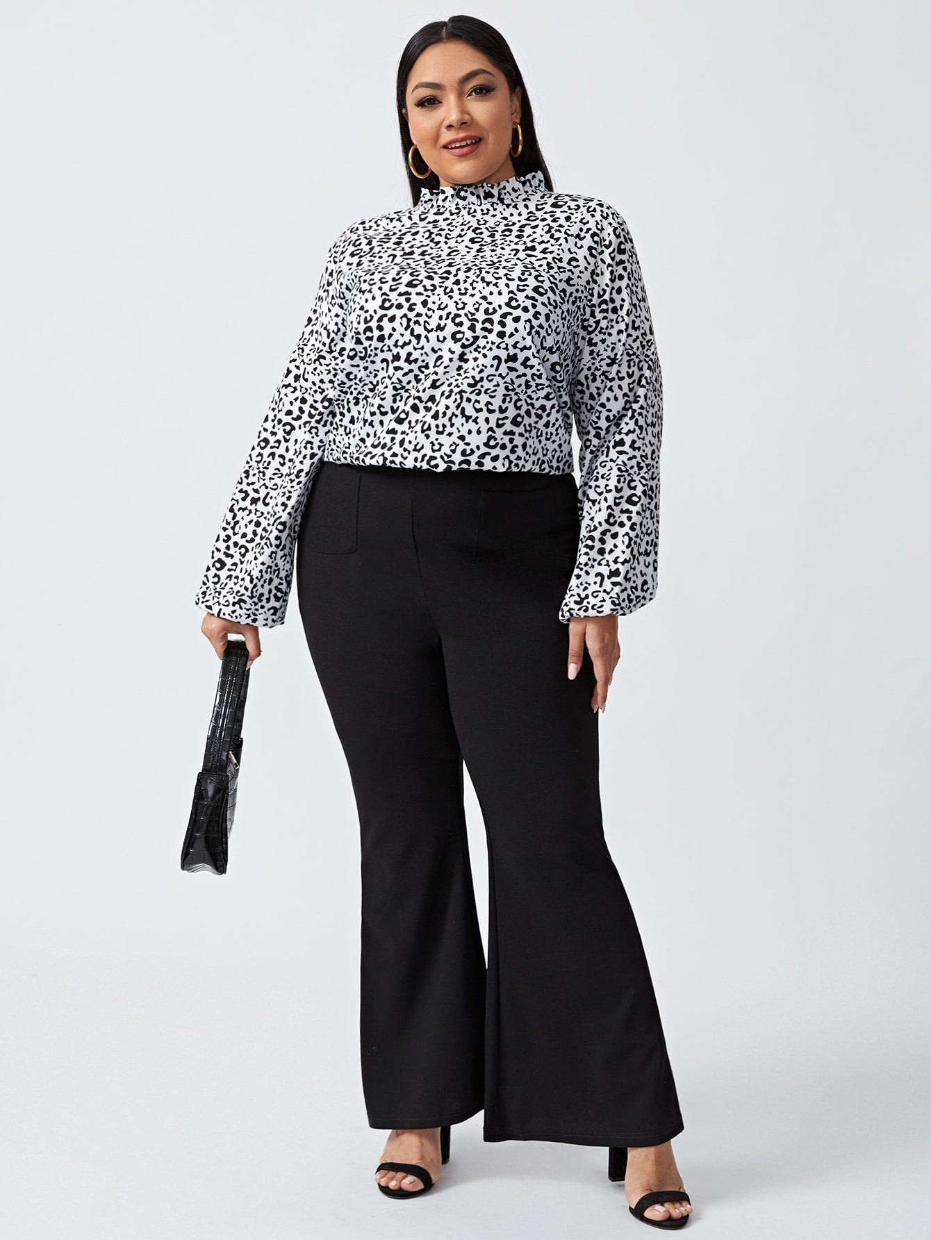 All Over Print Bishop Sleeve Blouse