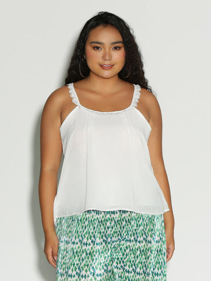 Knotted Back Lace T-Shirt