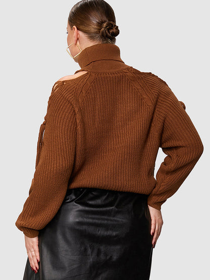 Drawstring Lace Up Sweater