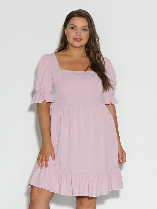 Tiered Puff Sleeve Dress