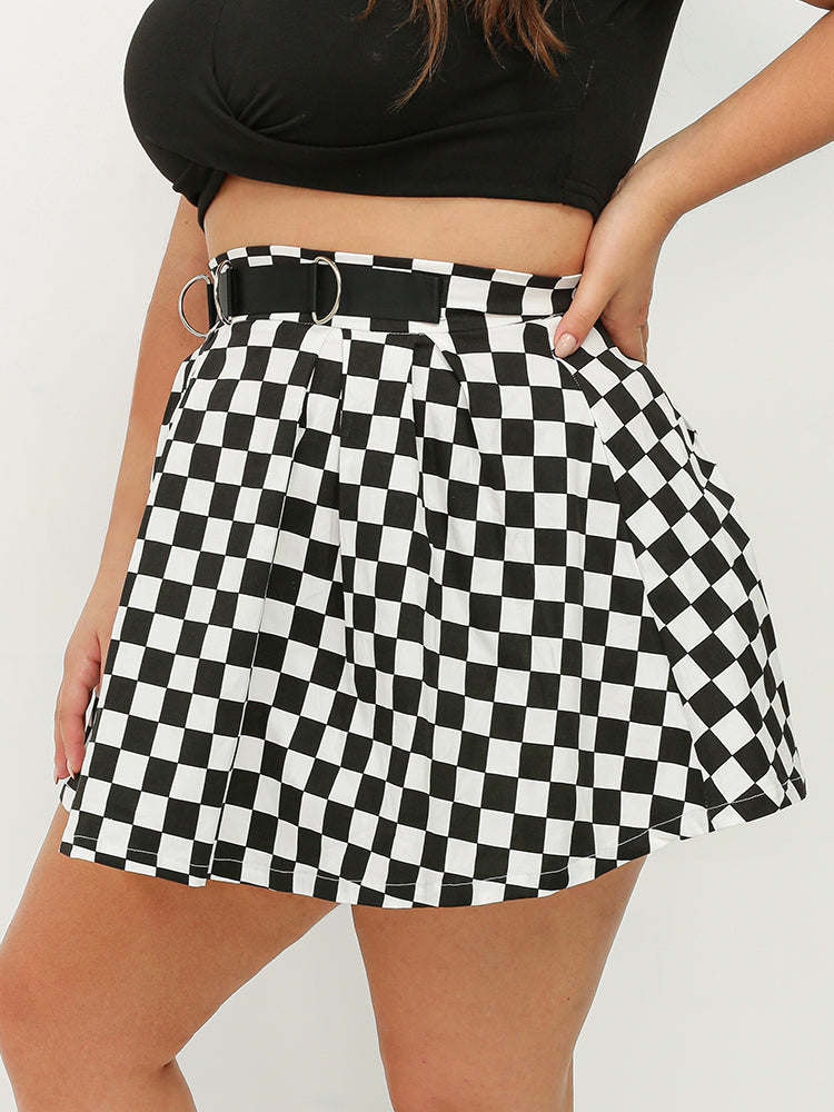 Checkerboard Mini Full Skirt
