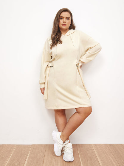 Side Buckle Sweatshirt Dress