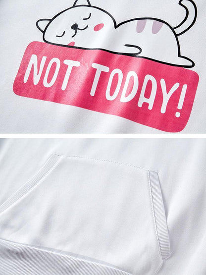 Cartoon Printed Kangaroo Pocket Hoodie