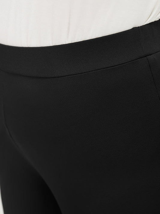 Plain Ruched Hem Skinny Leggings