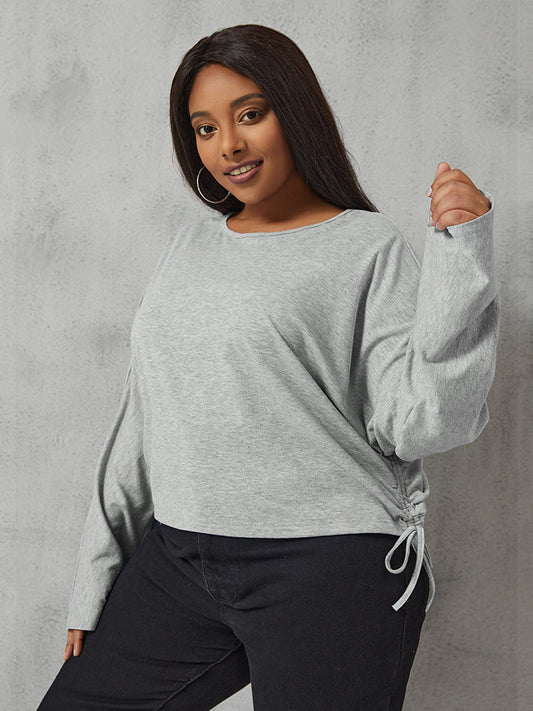 Solid Ties Drawstring T-shirt