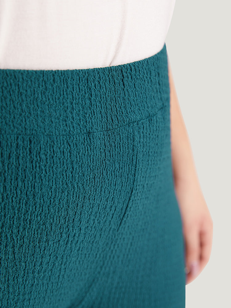 Plain Plisse Bootcut Very Stretchy Leggings