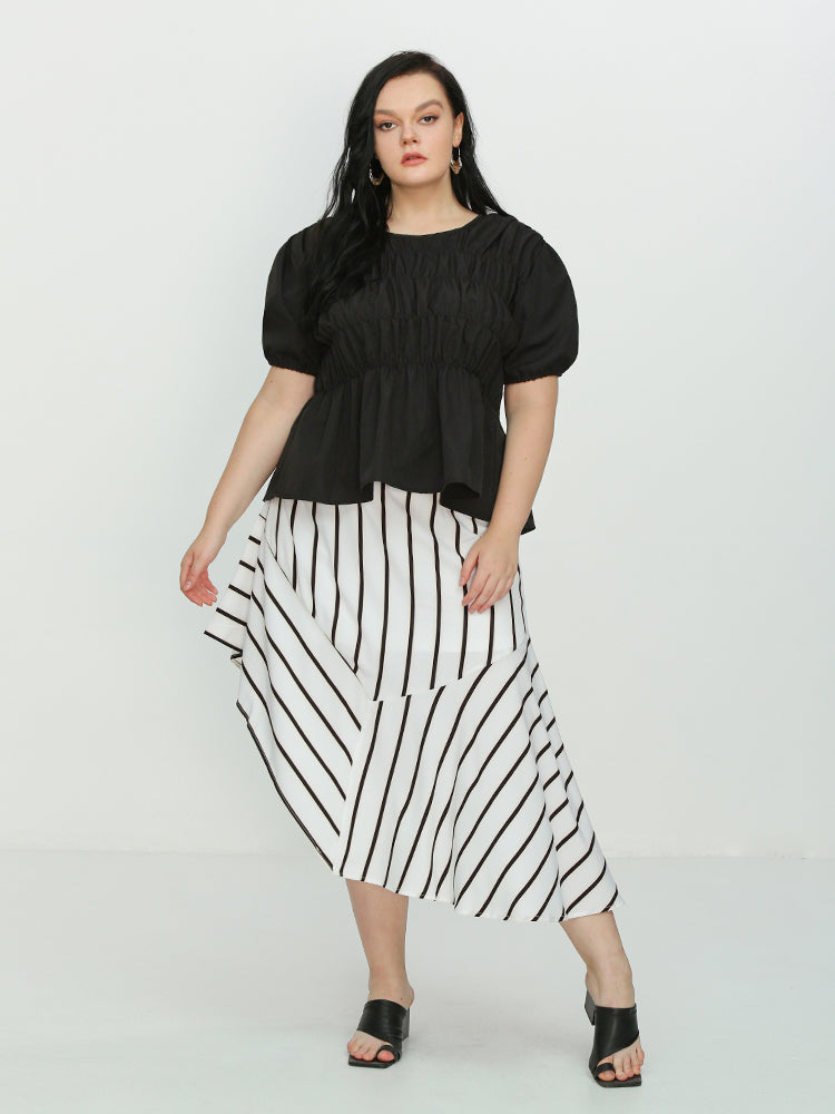 Puff Sleeve Shirred Top