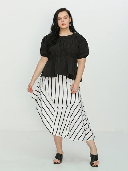 Puff Sleeve Shirred Top