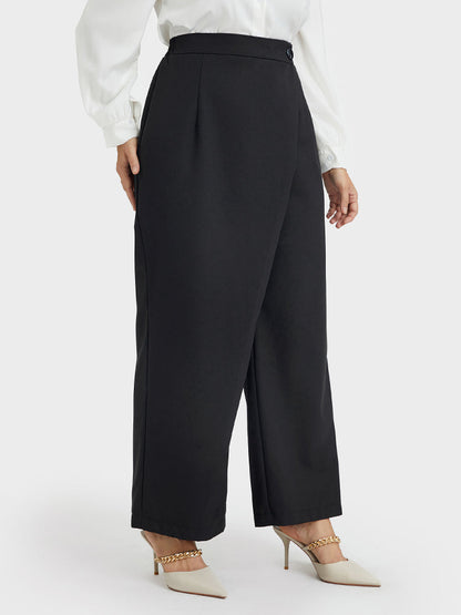 Asymmetrical Wide Leg Pants