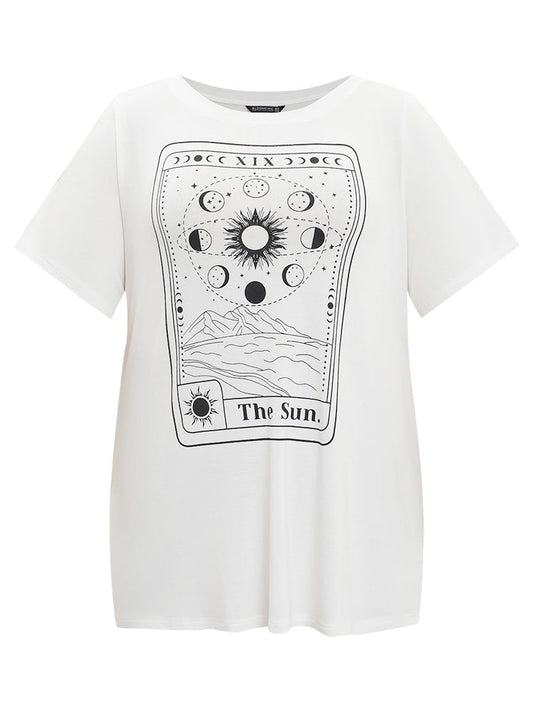 Supersoft Essentials Sun & Mountain Print Round Neck Graphic Tee