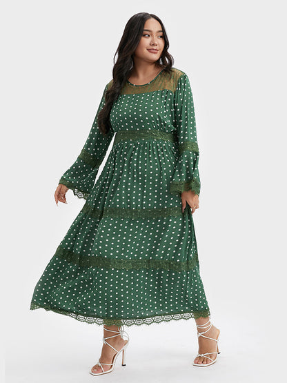 Polka Dot Patchwork Dress