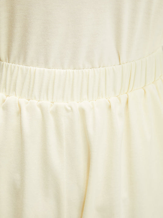 Moon Print Elastic Waist Pocket Sleep Shorts