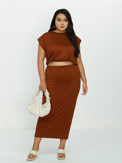 Cap Sleeve Round Neck T-Shirt