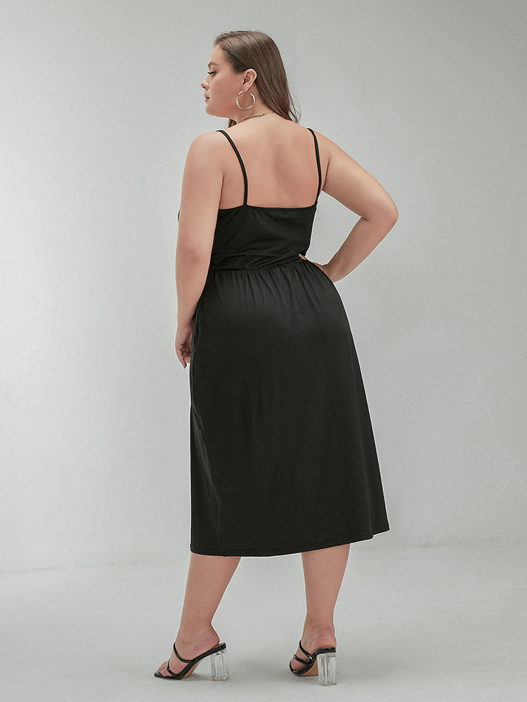 V Neck Suspender Dress