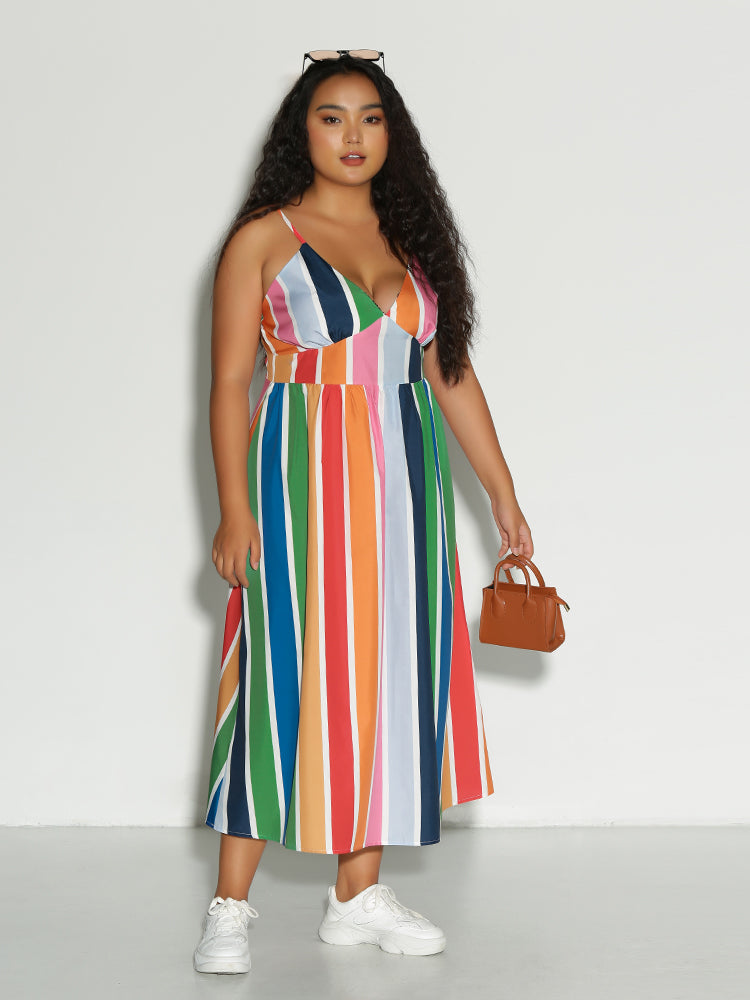Rainbow Striped Dress