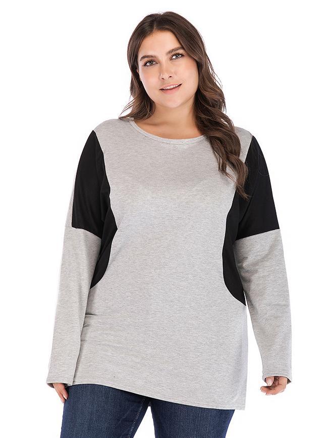 Patchwork Round Neck T-shirt