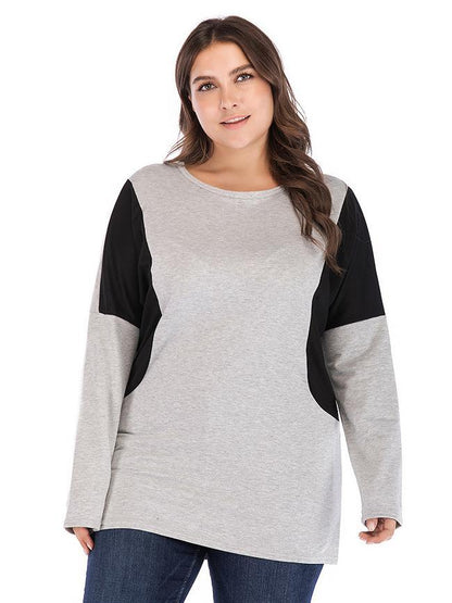 Patchwork Round Neck T-shirt