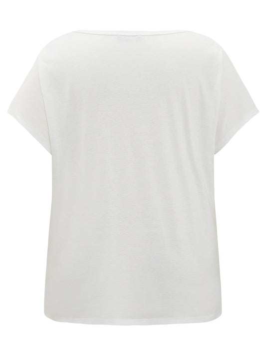 Floral Print Dolman Sleeve Round Neck T-shirt