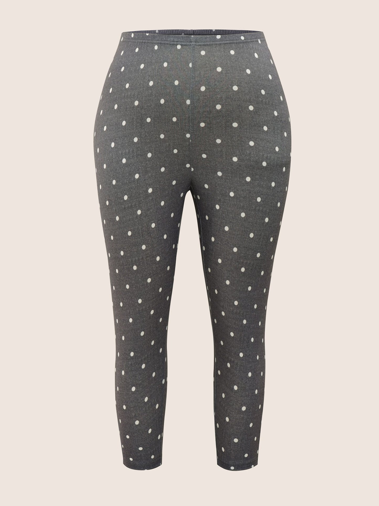 Polka Dot Elastic Waist Slim Sleep Bottoms