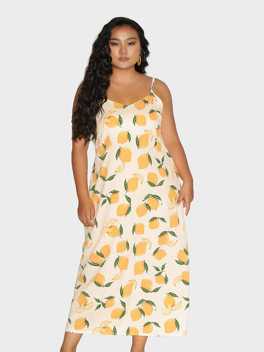 Lemon Back Knotted Dress