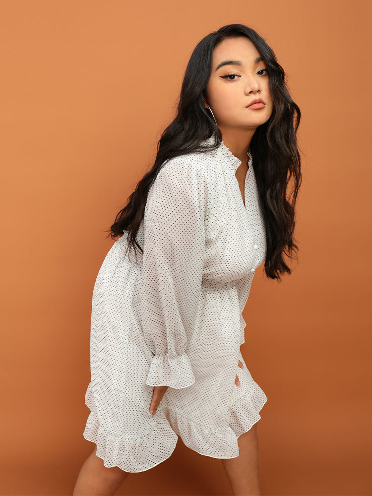 Polka Dot Smocking Dress