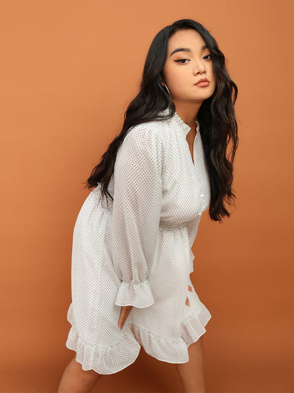 Polka Dot Smocking Dress